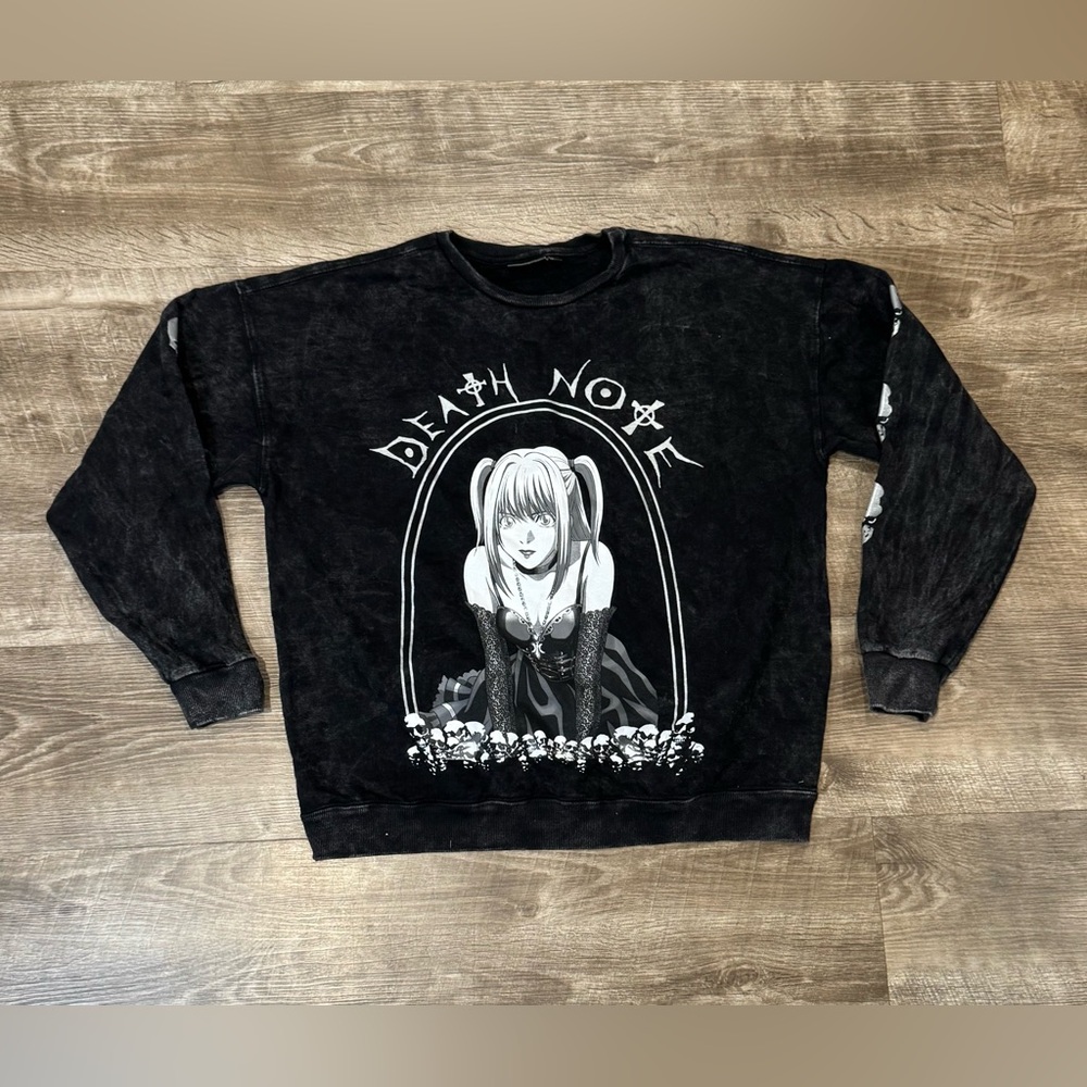 Death Note Misa Amane Metallic Dark Wash Crewneck Sweatshirt (Small)